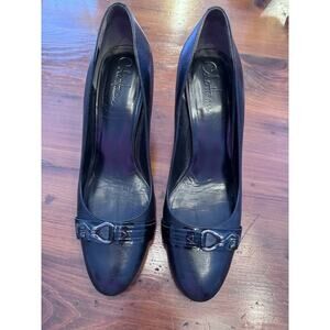 Cole Haan Women's Clair Leather Dress Pump Black 3" Heel Size 10 Career